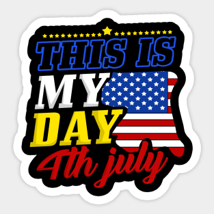 America Shirt 4th of July Patriotic T-shirt holiday Sticker